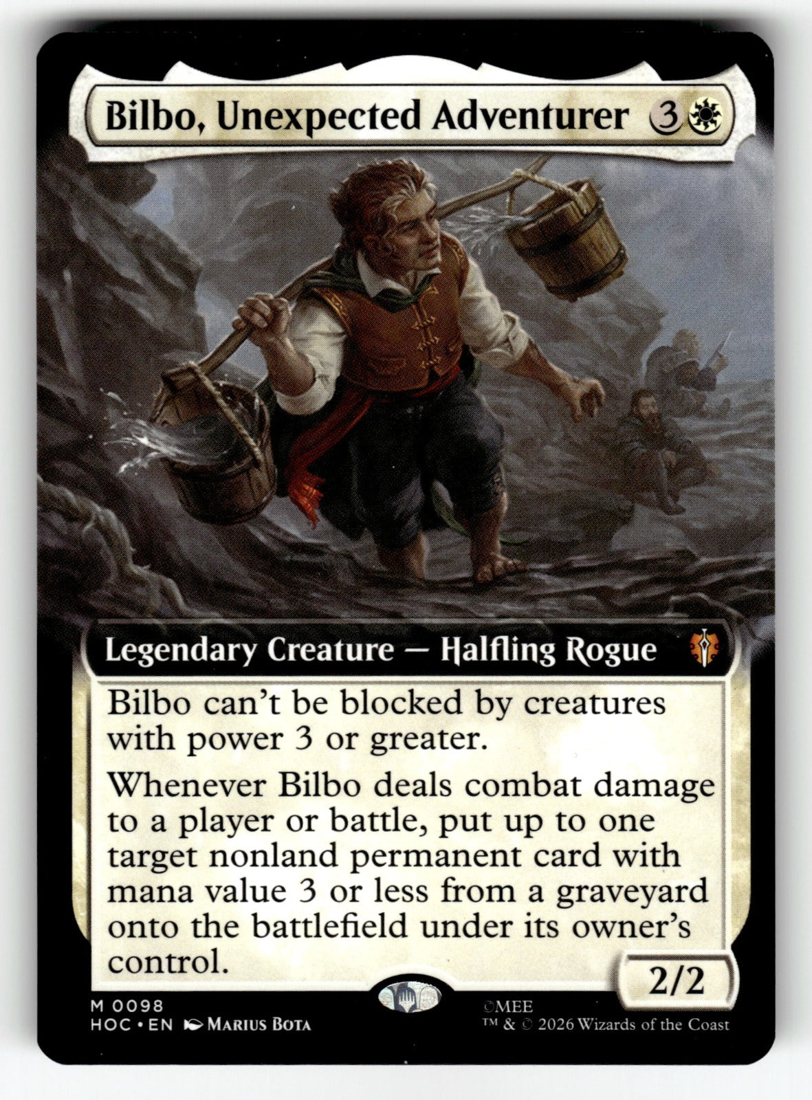 Bilbo, Unexpected Adventurer (Extended Art) – 98 HOC: The Hobbit: Eternal-Legal M NM