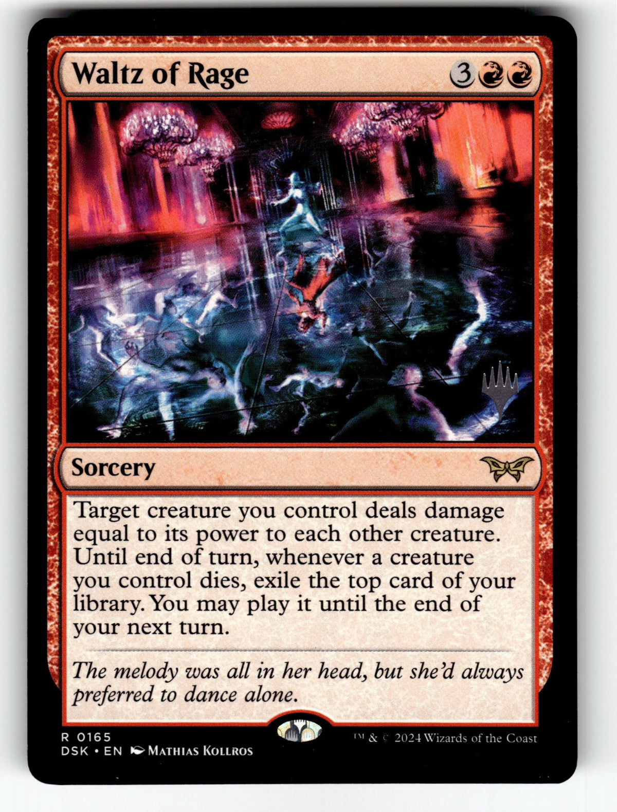 Waltz of Rage – 165 PPDSK: Promo Pack: Duskmourn: House of Horror R NM