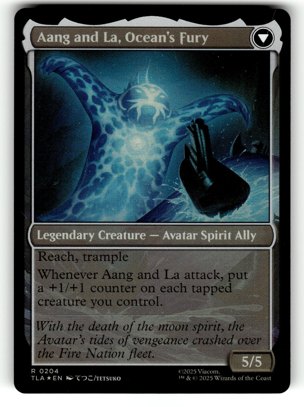 Aang, Swift Savior – 204 TLA: Avatar: The Last Airbender R Foil NM (Back)