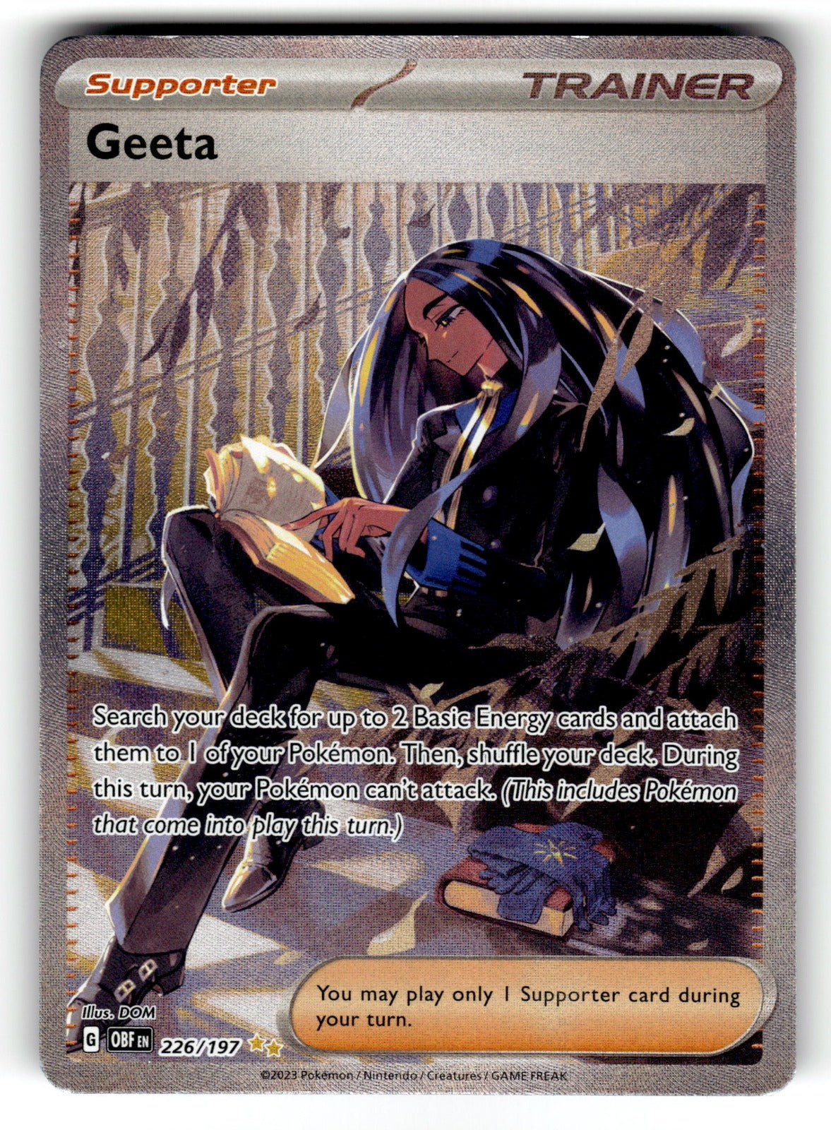 Geeta – 226/197 OBF: SV03: Obsidian Flames Special Illustration Rare HoloNM