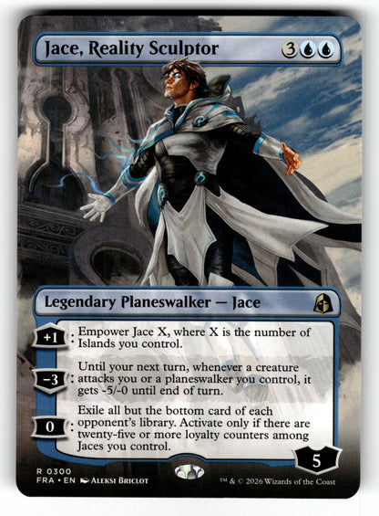 Jace, Reality Sculptor (Borderless) – 300 FRA: Reality Fracture R NM