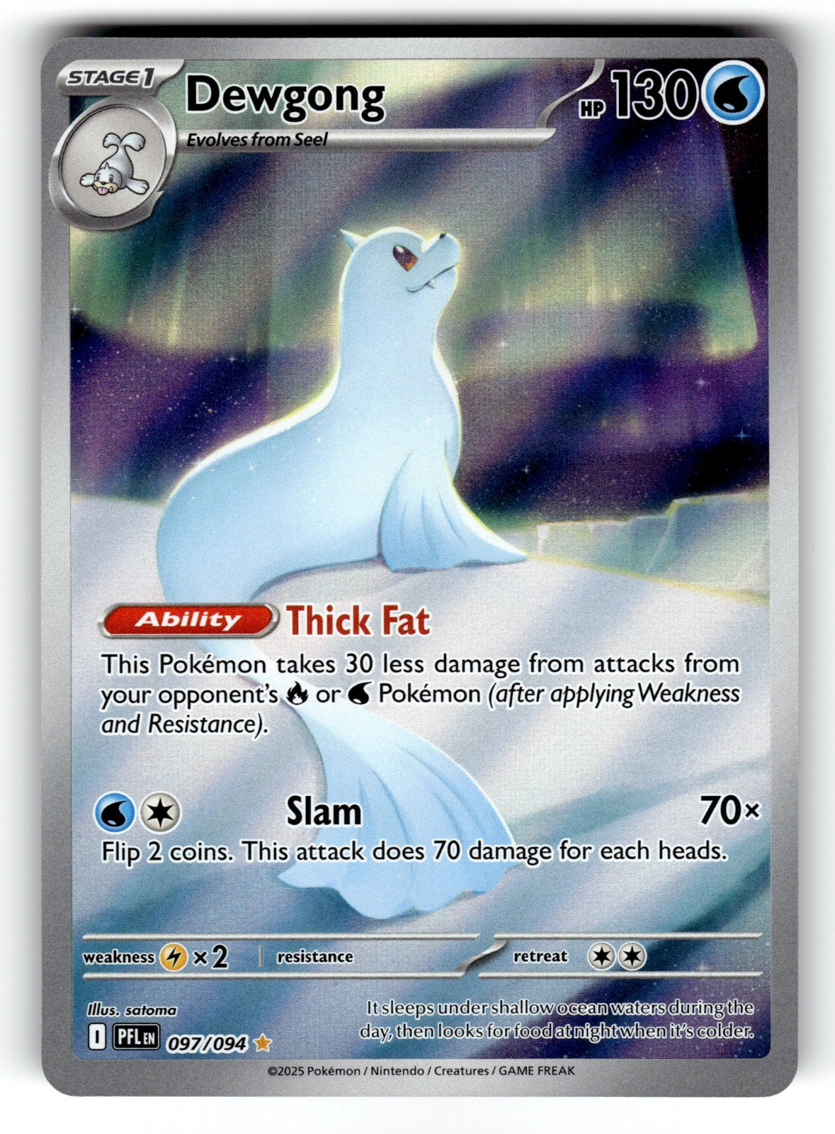 Dewgong – 097/094 PFL: ME02: Phantasmal Flames Illustration Rare HoloMP