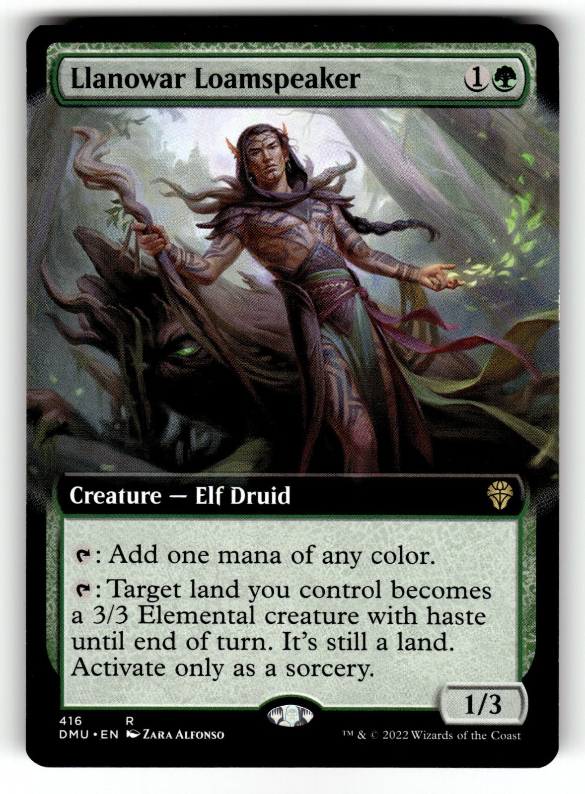 Llanowar Loamspeaker (Extended Art) – 416 DMU: Dominaria United R LP