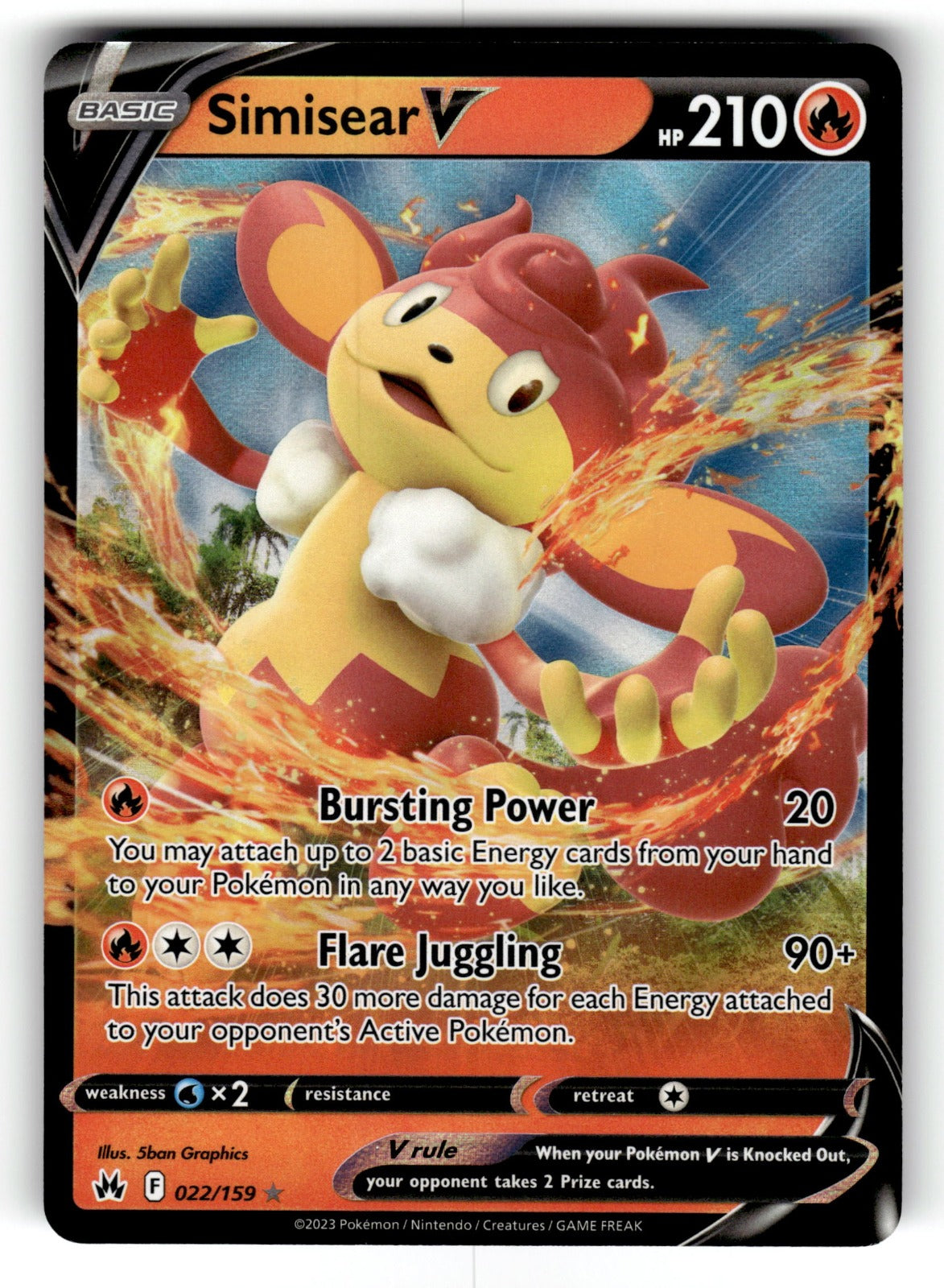 Simisear V – 022/159 CRZ: SWSH: Crown Zenith Ultra Rare Holo NM