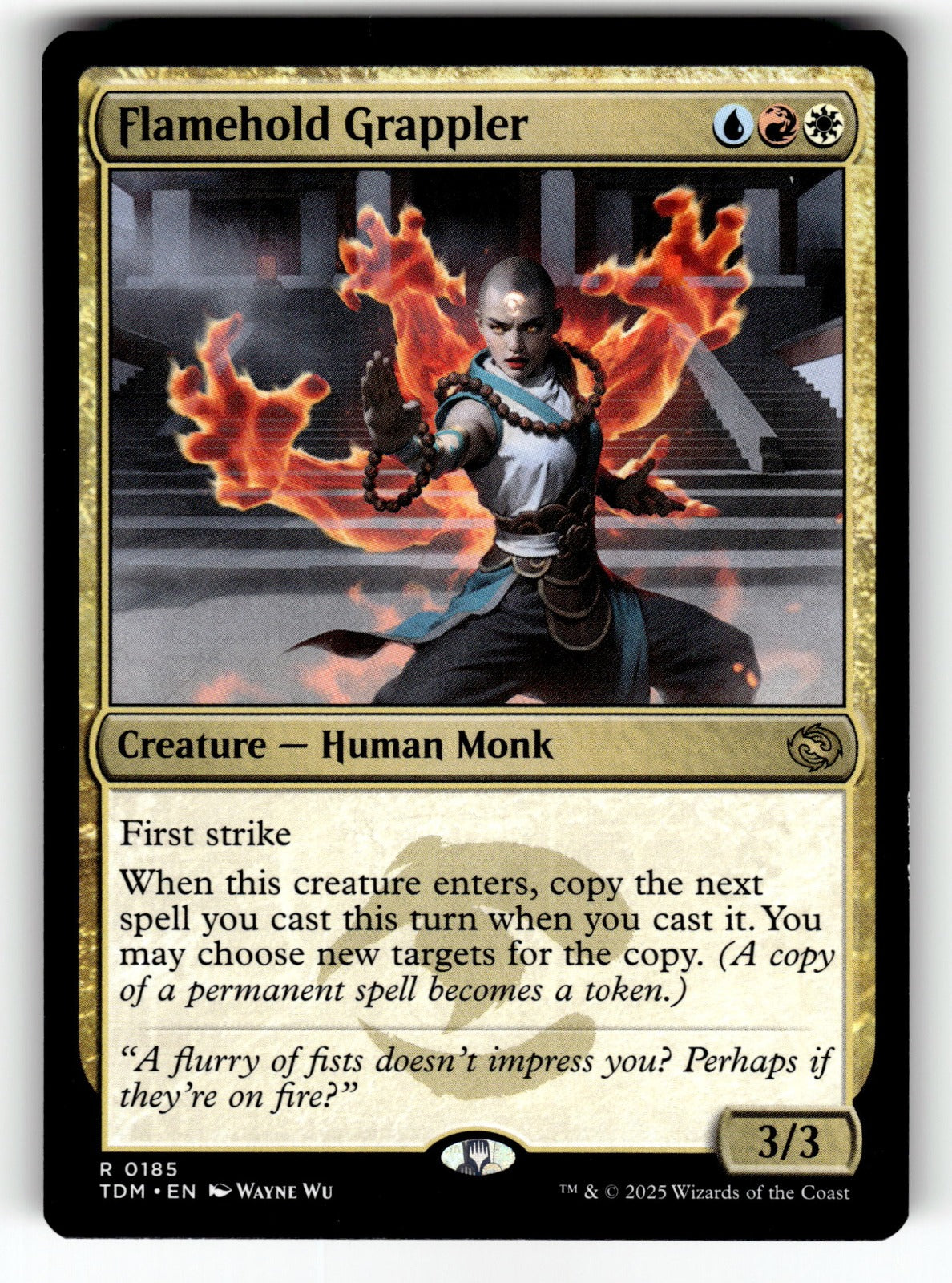 Flamehold Grappler – 185 TDM: Tarkir: Dragonstorm R NM