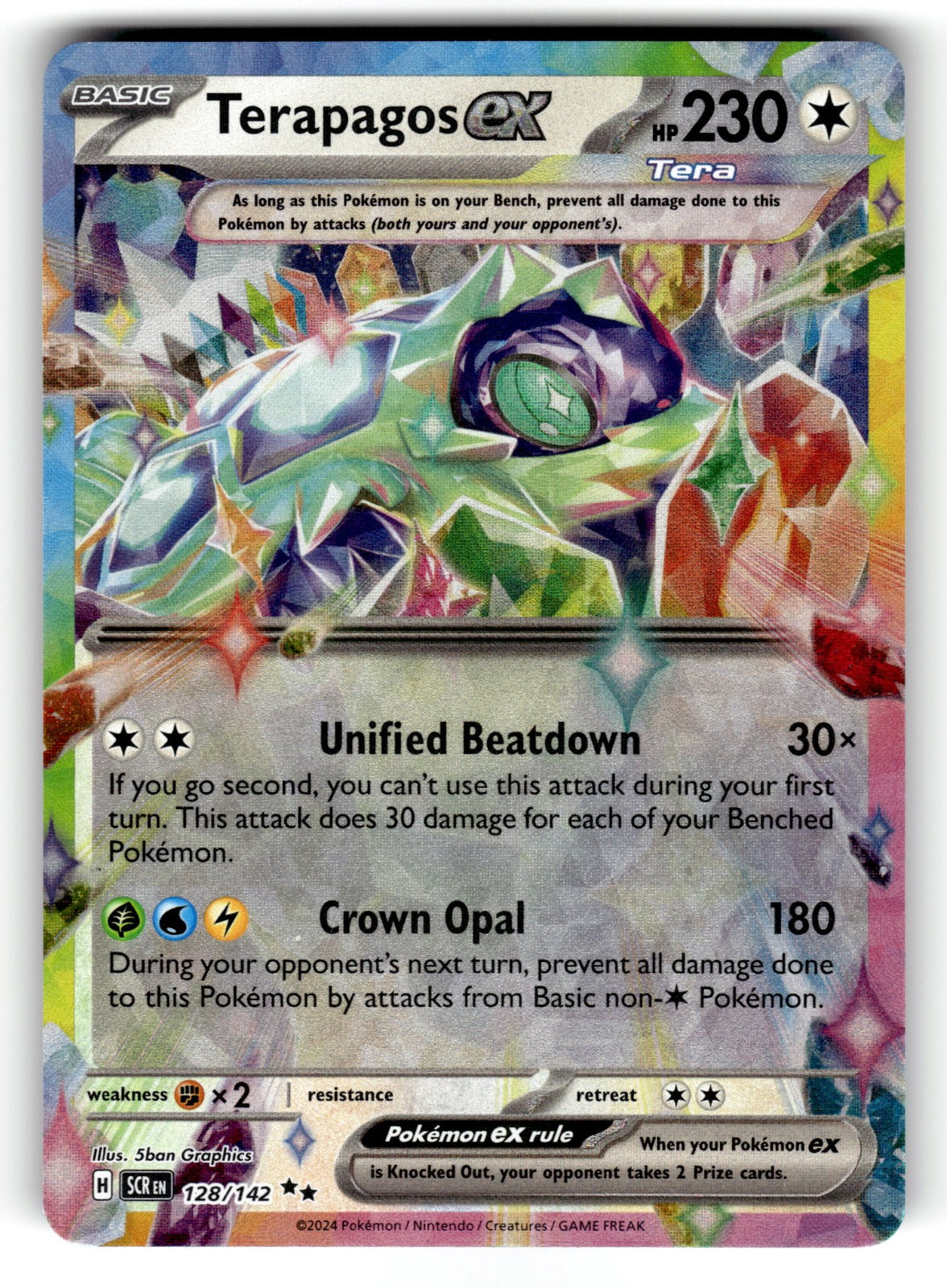 Terapagos ex - – 128/142 SCR: SV07: Stellar Crown Double Rare HoloNM