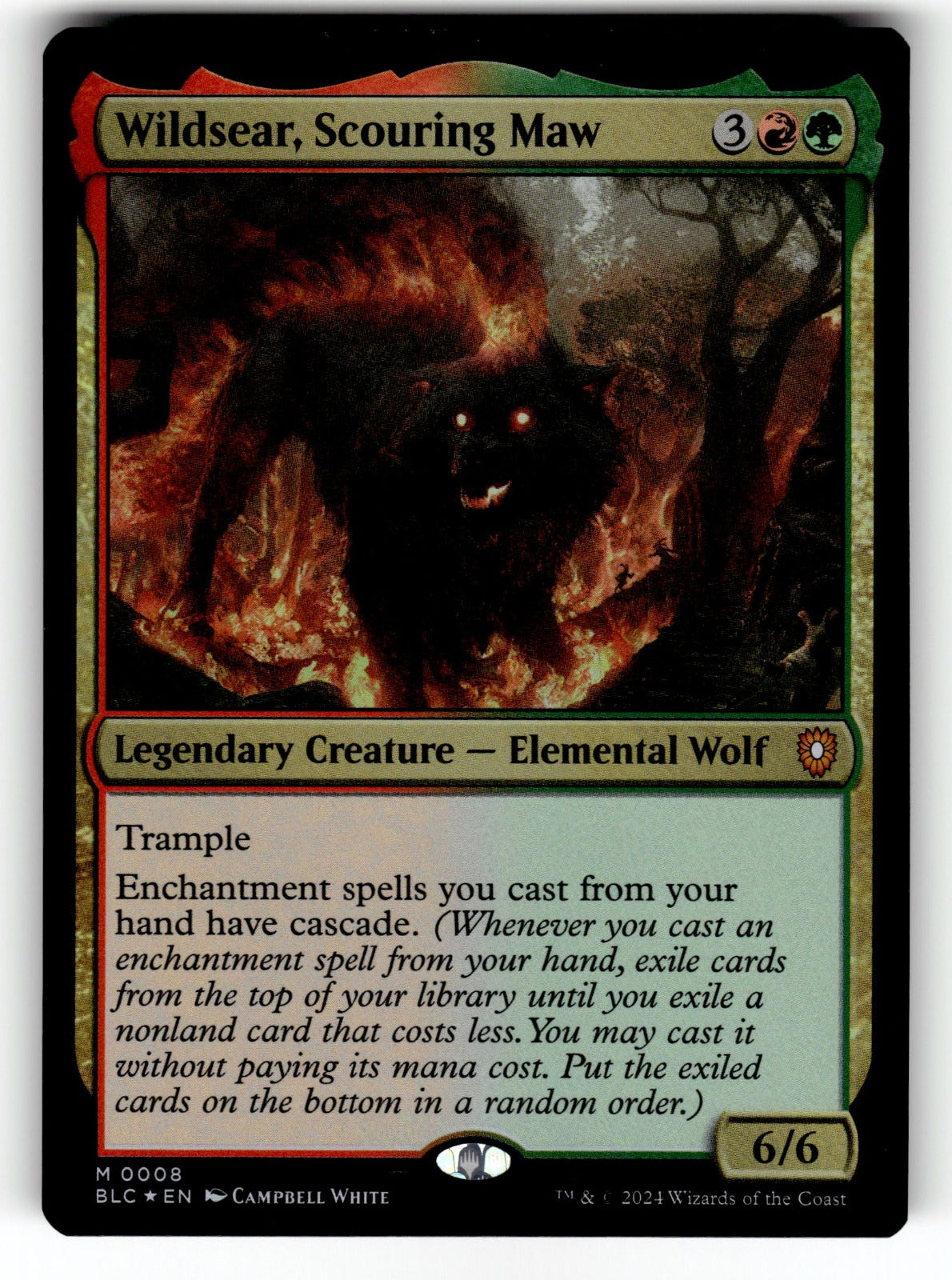 Wildsear, Scouring Maw – 8 BLC: Commander: Bloomburrow M Foil NM