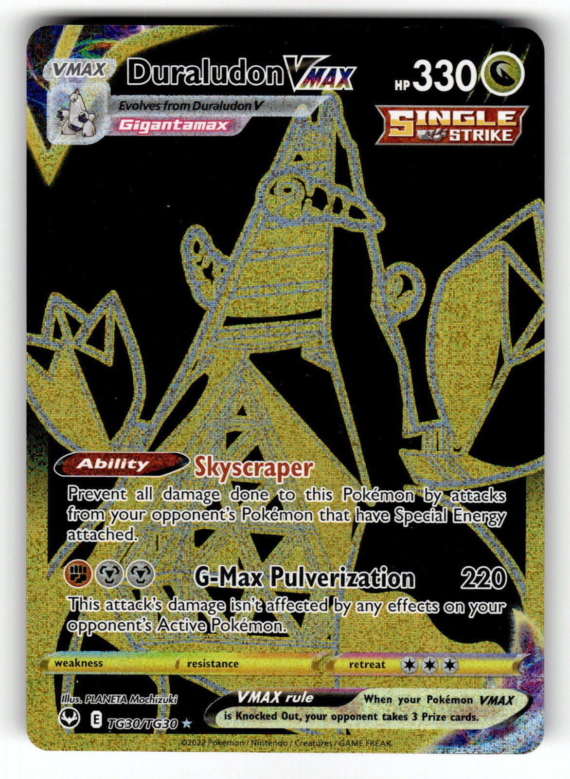 Duraludon VMAX (Secret) – TG30/TG30 SWSH12: TG: SWSH12: Silver Tempest Trainer Gallery Secret Rare Holo NM
