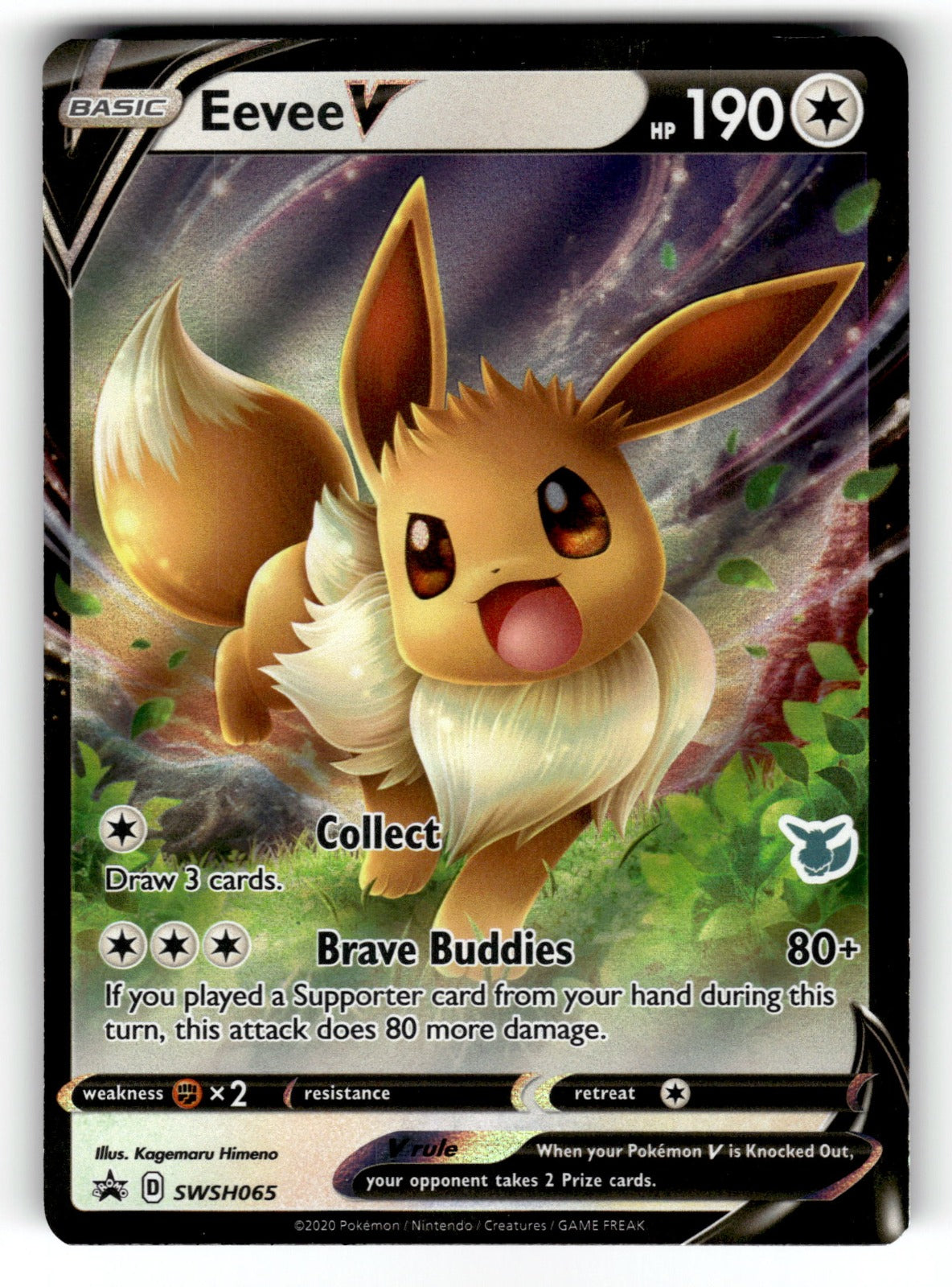 Eevee V - (Eevee Stamped) – SWSH065 BA22: Battle Academy 2022 Promo Holo LP