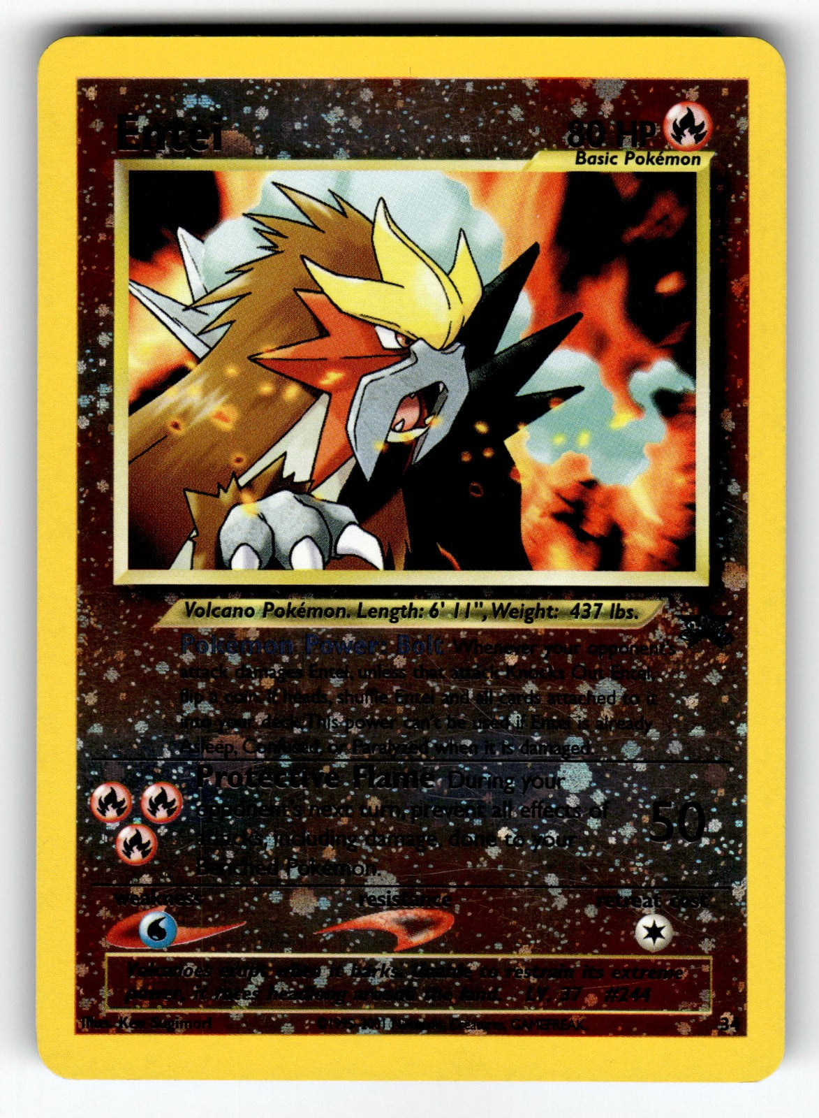 Entei – 34/53 PR: WoTC Promo Promo Reverse Holo LP