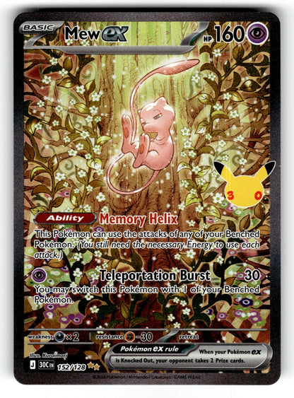 Mew ex – 152/128 30C: ME: 30th Celebration Special Illustration Rare Holo NM