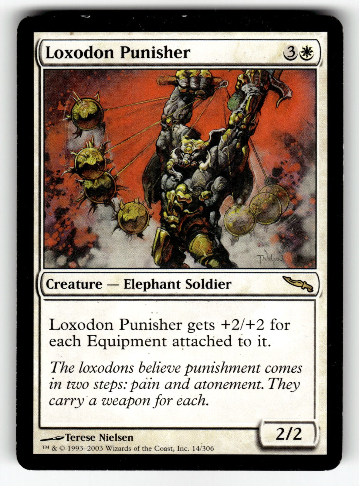 Loxodon Punisher – 14 MRD: Mirrodin R LP