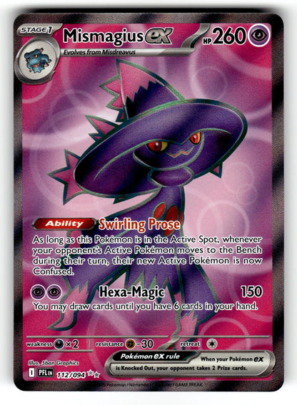 Mismagius ex – 112/094 PFL: ME02: Phantasmal Flames Ultra Rare HoloNM