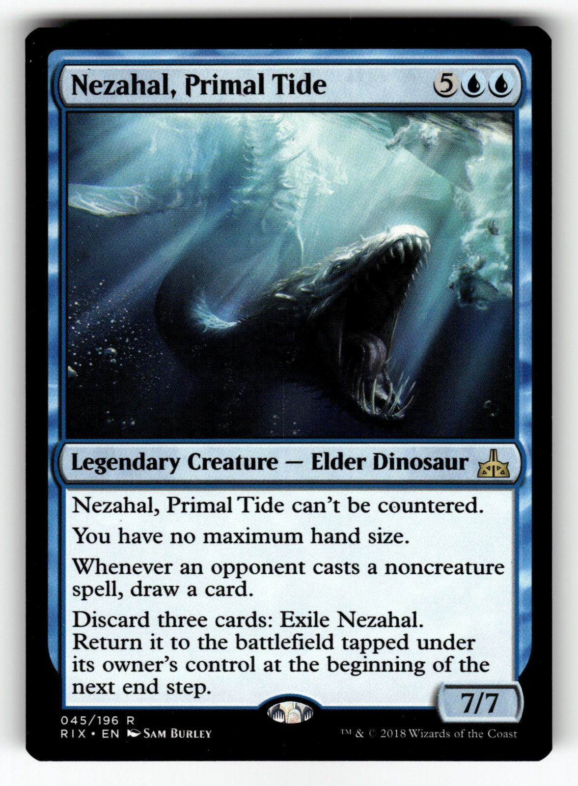 Nezahal, Primal Tide – 45 RIX: Rivals of Ixalan R NM