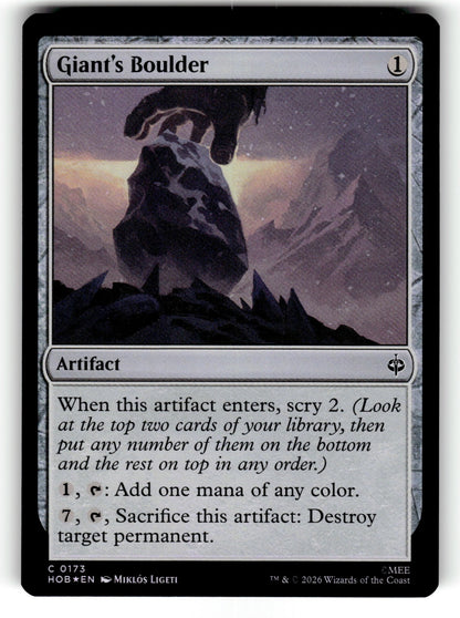 Giant's Boulder – 173 HOB: The Hobbit C Foil NM
