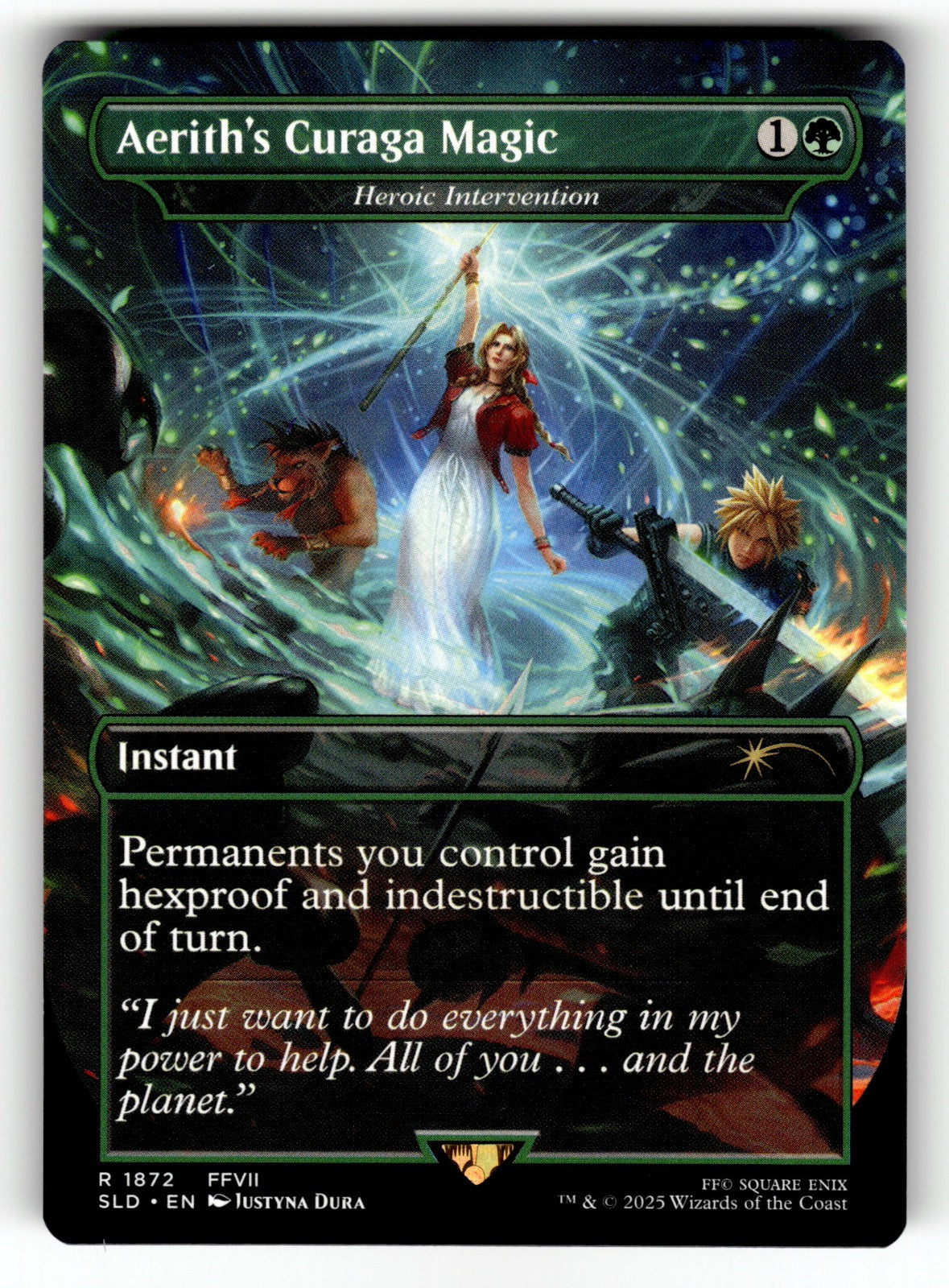 Aerith's Curaga Magic - Heroic Intervention – 1872 SLD: Secret Lair Drop Series R LP
