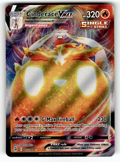 Cinderace VMAX – 045/264 SWSH08: SWSH08: Fusion Strike Ultra Rare Holo NM