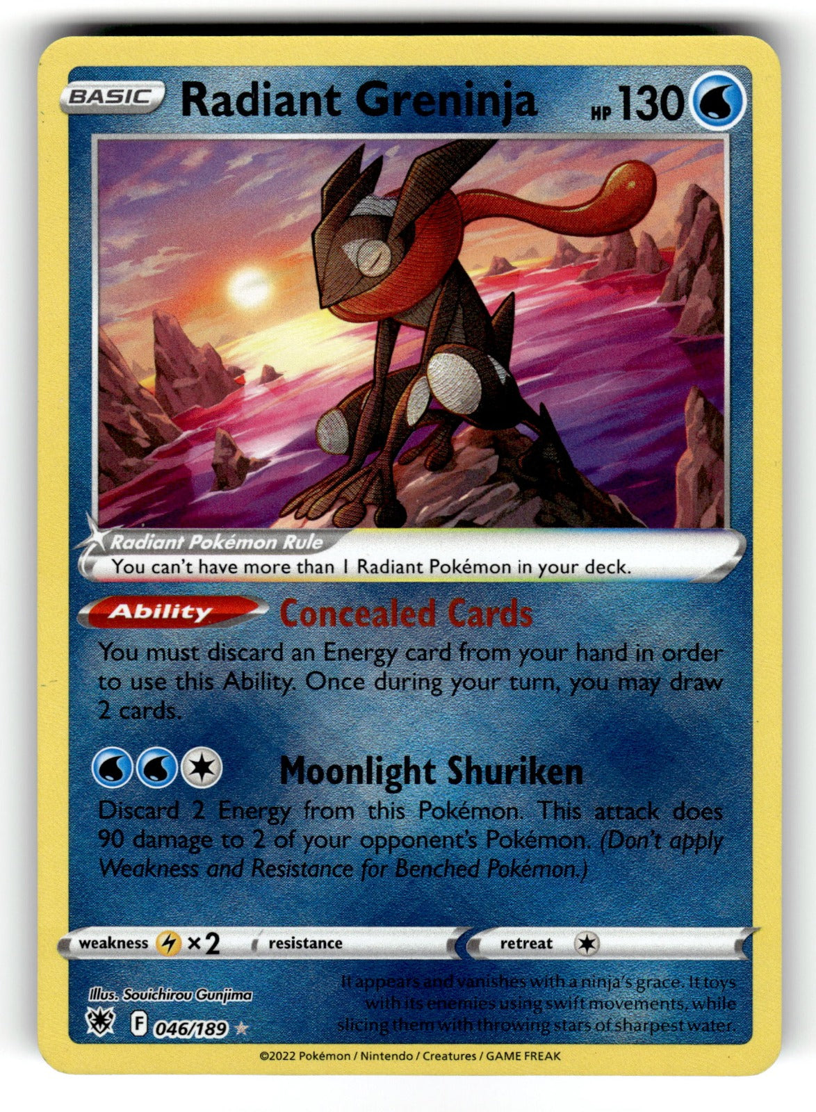 Radiant Greninja – 046/189 SWSH10: SWSH10: Astral Radiance Radiant Rare Holo NM