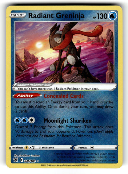 Radiant Greninja – 046/189 SWSH10: SWSH10: Astral Radiance Radiant Rare Holo NM