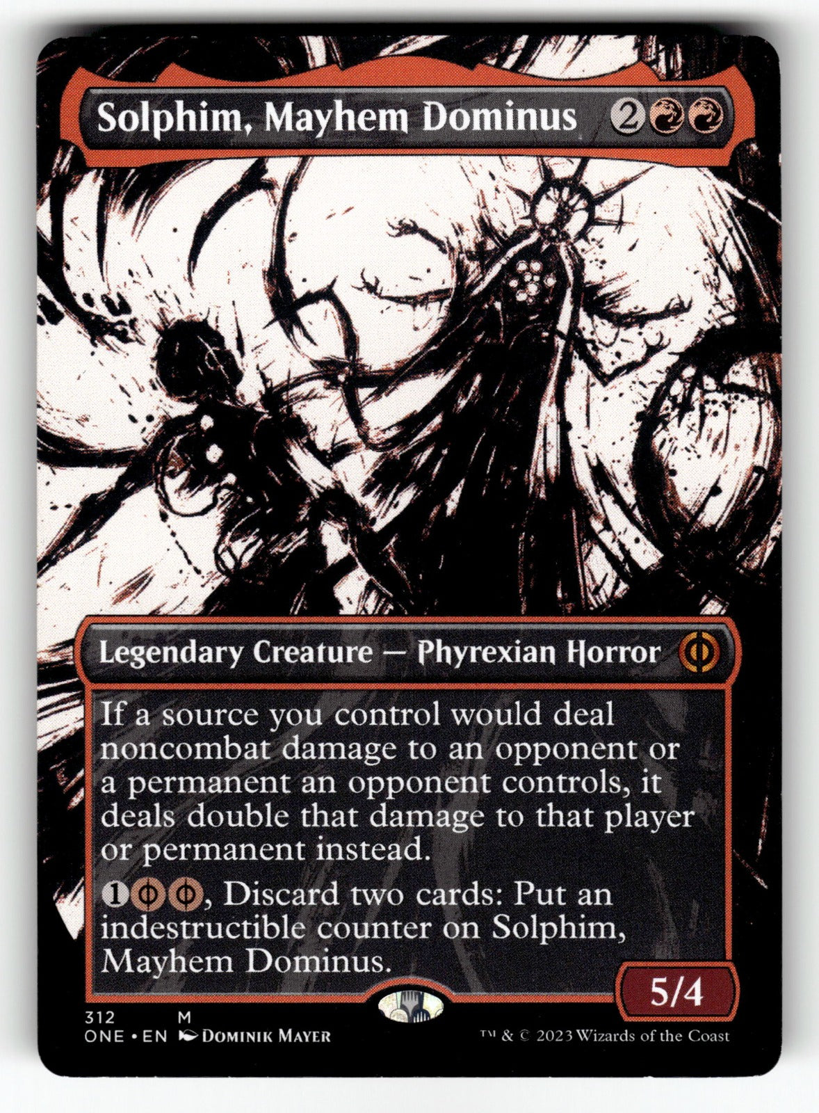 Solphim, Mayhem Dominus (Showcase) – 312 ONE: Phyrexia: All Will Be One M NM