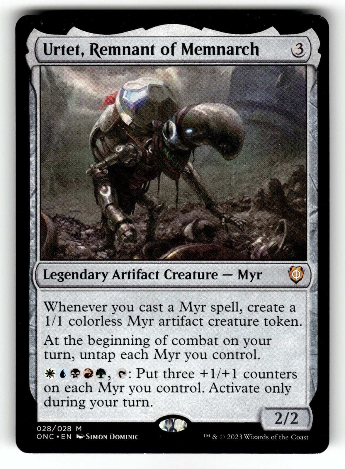 Urtet, Remnant of Memnarch – 28 ONC: Commander: Phyrexia: All Will Be One M NM