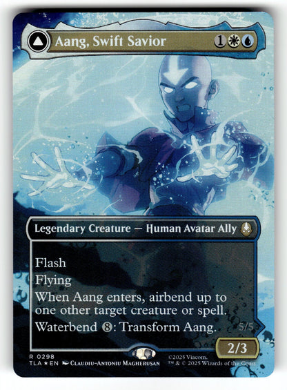 Aang, Swift Savior (0298) (Borderless) – 298 TLA: Avatar: The Last Airbender R Foil NM