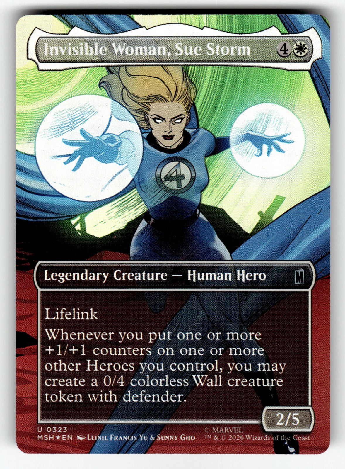 Invisible Woman, Sue Storm (Borderless) – 323 MSH: Marvel Super Heroes U Foil NM