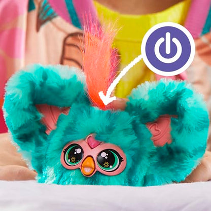 Furby Furblets Mello-Nee Summer Chill Mini Electronic Plush Toy for Girls & Boys School Backpack Charms