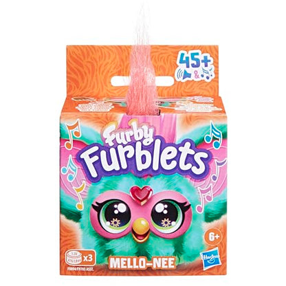 Furby Furblets Mello-Nee Summer Chill Mini Electronic Plush Toy for Girls & Boys School Backpack Charms
