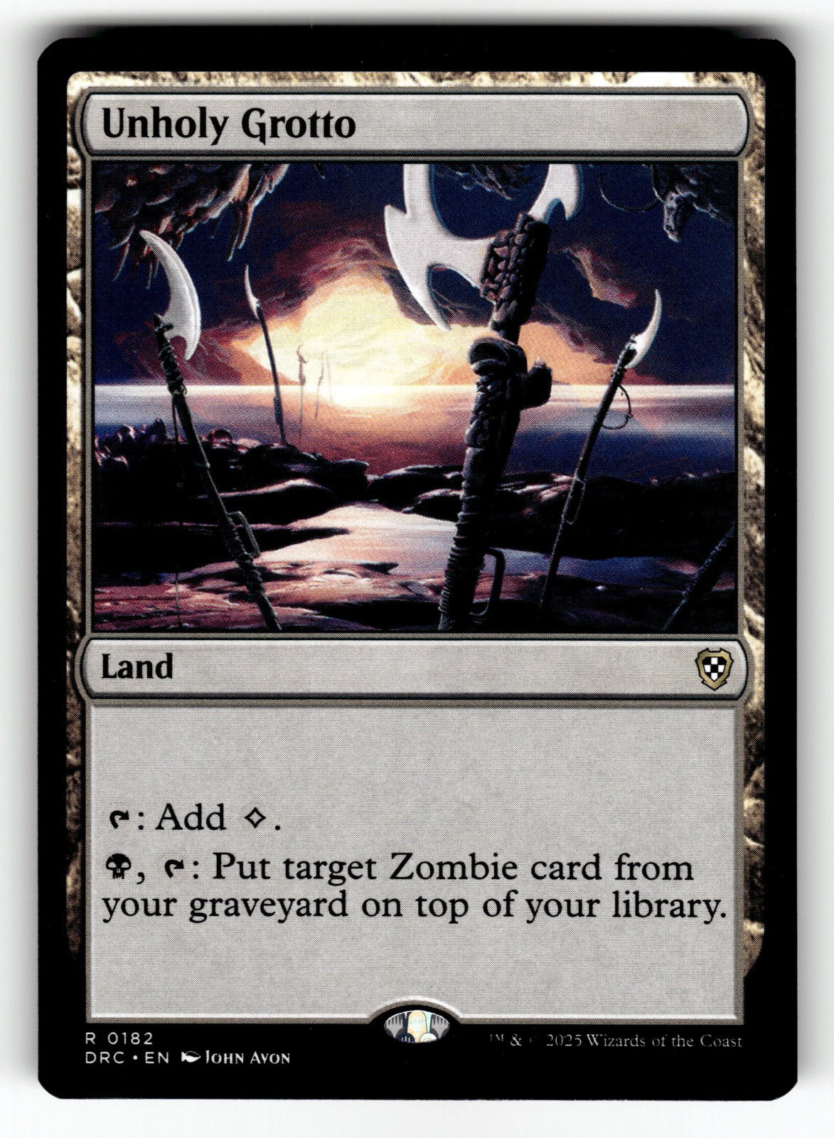 Unholy Grotto – 182 DRC: Commander: Aetherdrift R NM