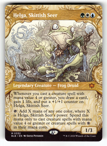Helga, Skittish Seer (Showcase) – 332 BLB: Bloomburrow M NM