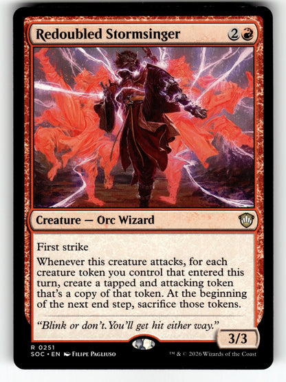 Redoubled Stormsinger – 251 SOC: Commander: Secrets of Strixhaven R NM