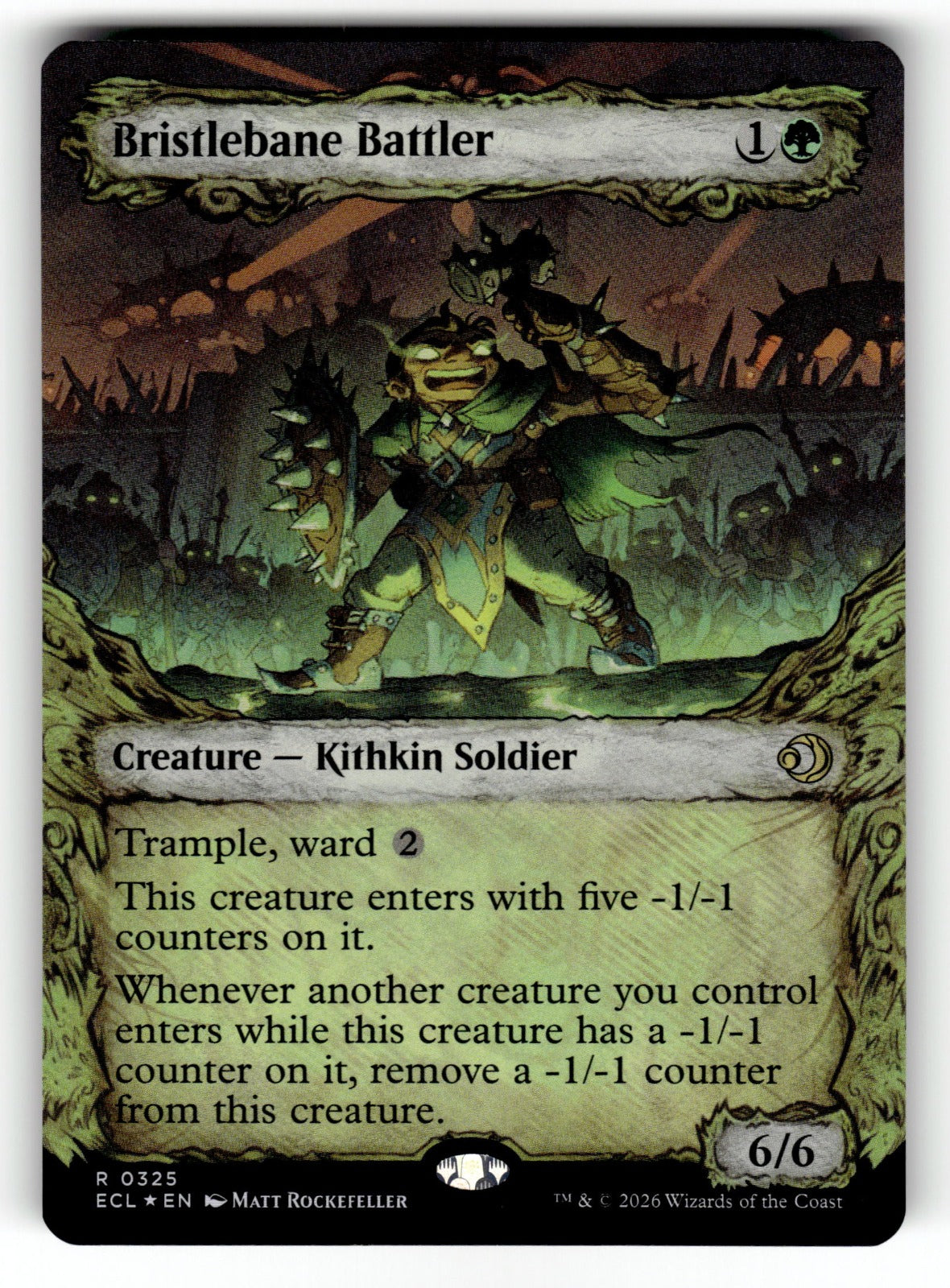 Bristlebane Battler (Showcase) – 325 ECL: Lorwyn Eclipsed R Foil NM