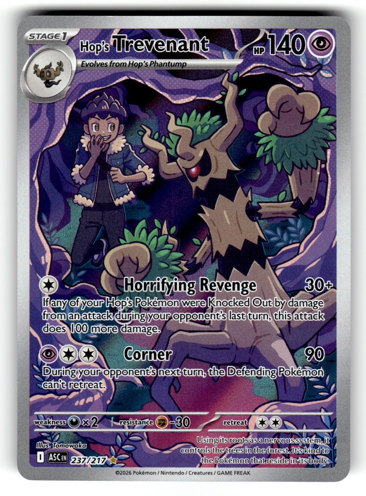 Hop's Trevenant – 237/217 ASC: ME: Ascended Heroes Illustration Rare Holo NM