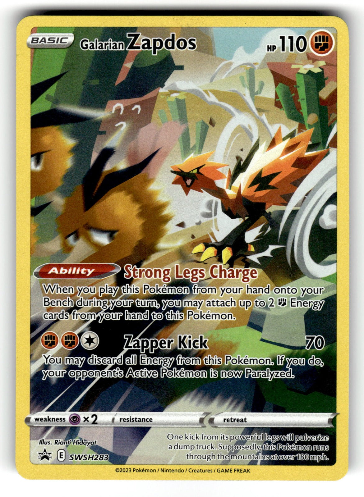 Galarian Zapdos – SWSH283 SWSD: SWSH: Sword & Shield Promo Cards Promo Holo NM