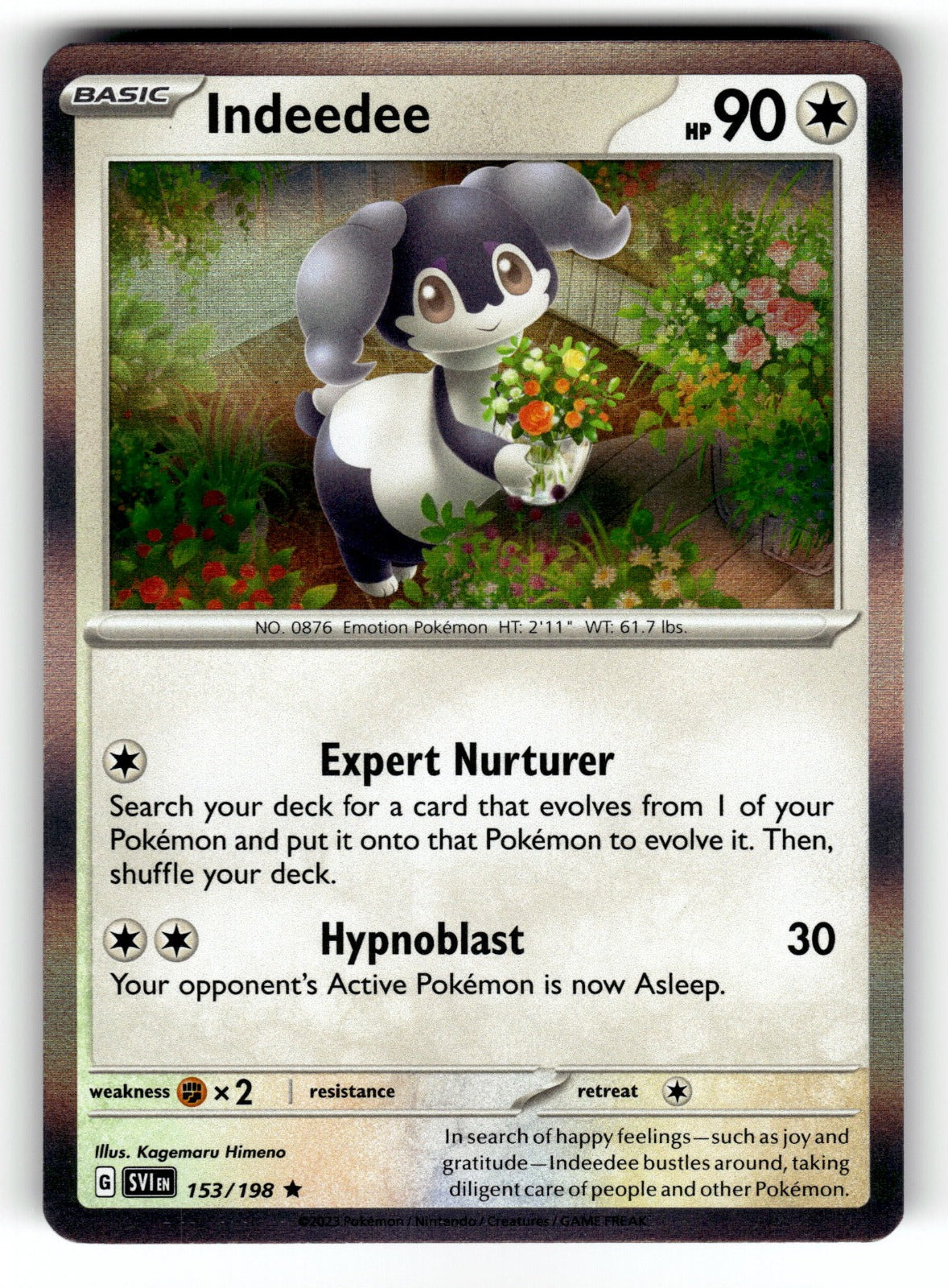 Indeedee – 153/198 SVI: SV01: Scarlet & Violet Base Set Rare Holo NM