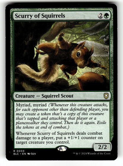Scurry of Squirrels – 33 BLC: Commander: Bloomburrow R NM