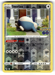 Snorlax – 055/078 PGO: Pokemon GO Holo Rare Reverse Holo NM