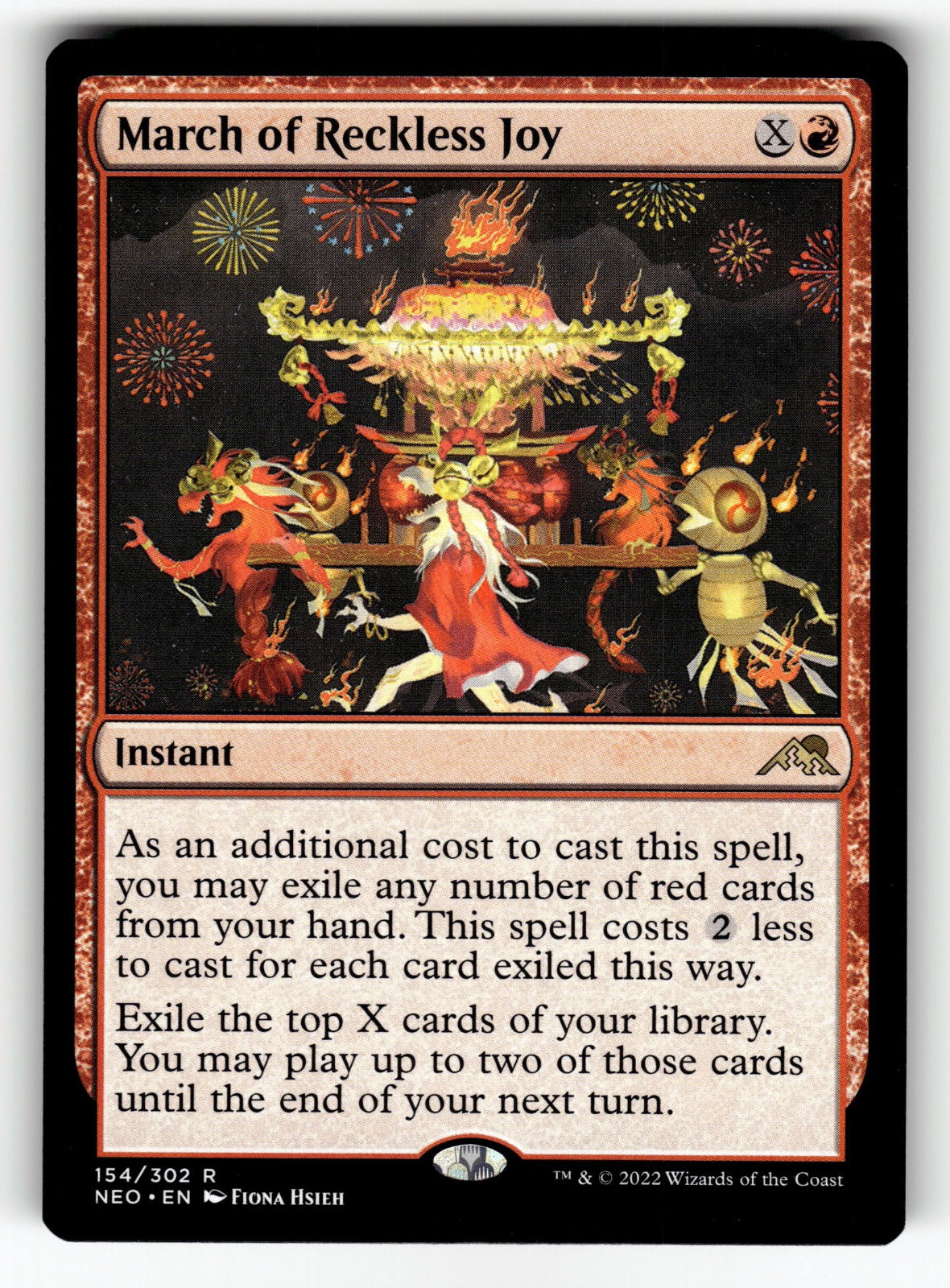 March of Reckless Joy – 154 NEO: Kamigawa: Neon Dynasty R NM