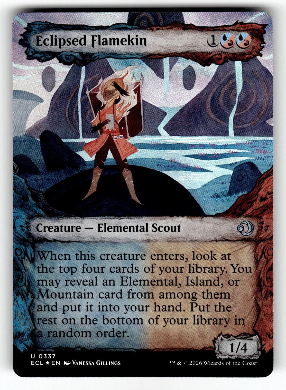Eclipsed Flamekin (Showcase) – 337 ECL: Lorwyn Eclipsed U Foil NM