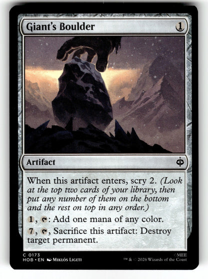 Giant's Boulder – 173 HOB: The Hobbit C NM