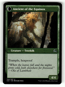 Autumnal Gloom – 194 SOI: Shadows over Innistrad U LP (Back)
