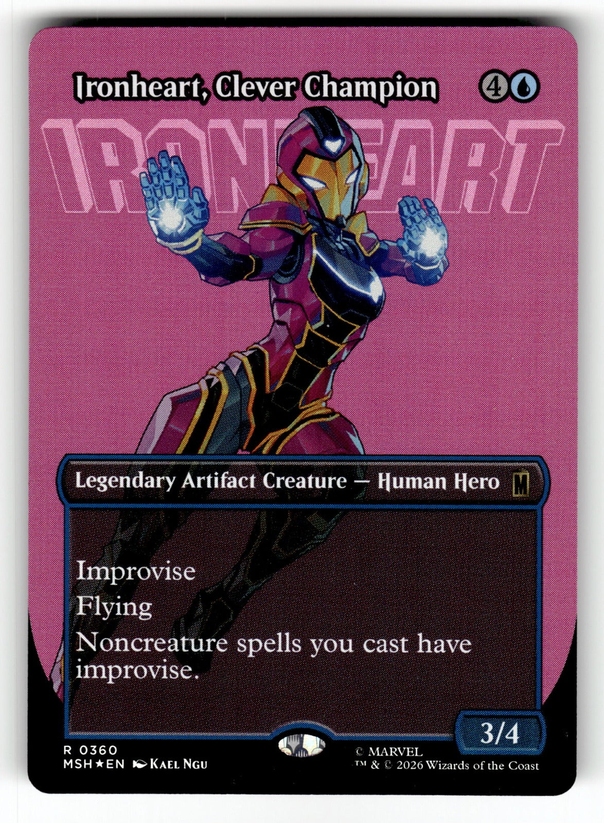 Ironheart, Clever Champion (Borderless) – 360 MSH: Marvel Super Heroes R Foil NM