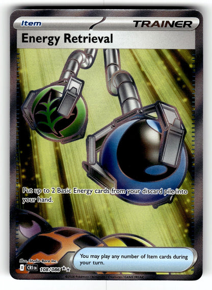 Energy Retrieval – 108/086 CRI: ME04: Chaos Rising Ultra Rare Holo NM