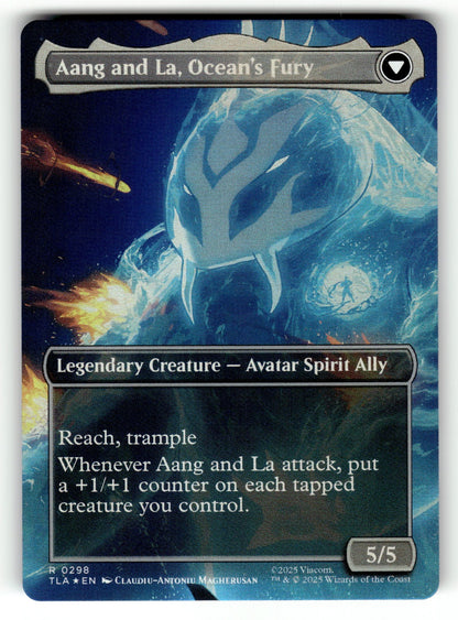 Aang, Swift Savior (0298) (Borderless) – 298 TLA: Avatar: The Last Airbender R Foil NM (Back)