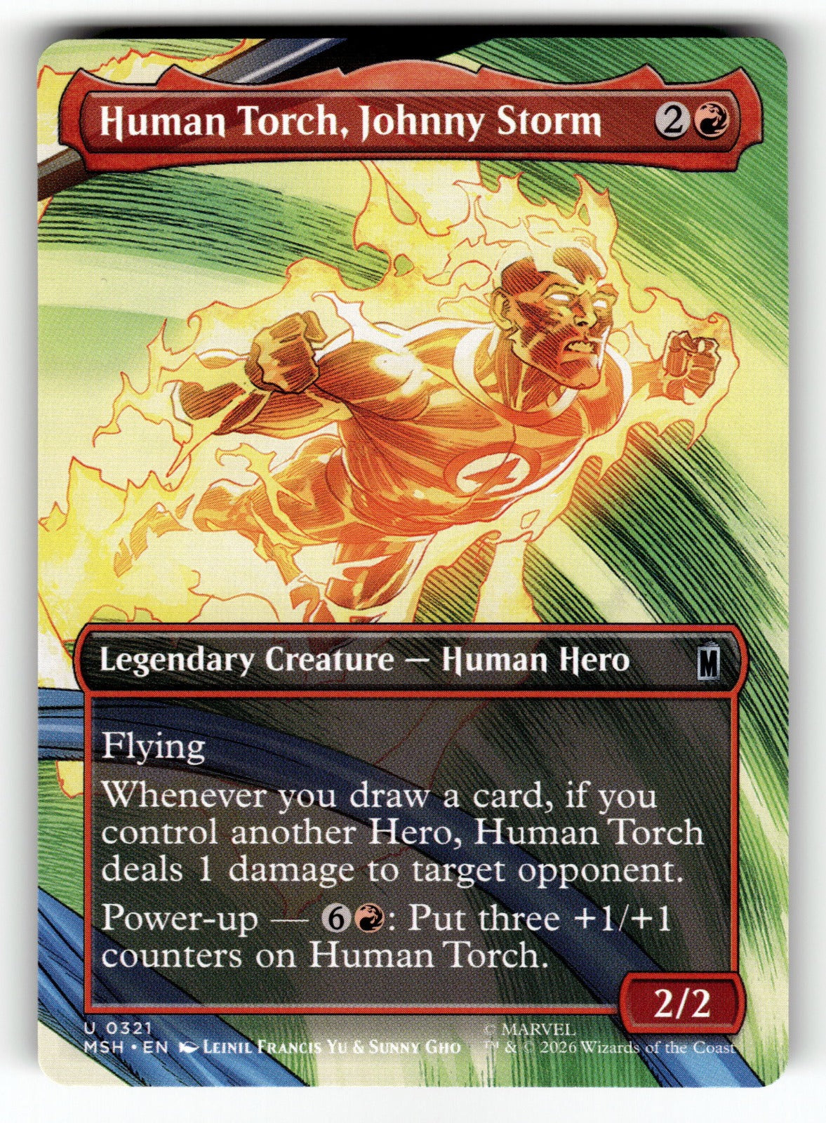 Human Torch, Johnny Storm (Borderless) – 321 MSH: Marvel Super Heroes U NM