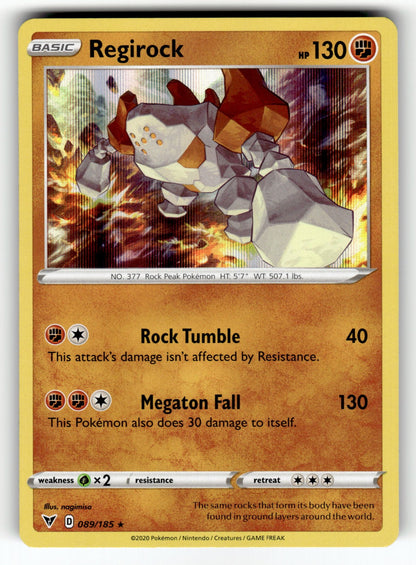 Regirock – 089/185 SWSH04: SWSH04: Vivid Voltage Holo Rare NM