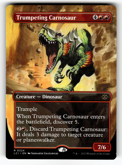 Trumpeting Carnosaur (Borderless) – 324 LCI: The Lost Caverns of Ixalan R NM