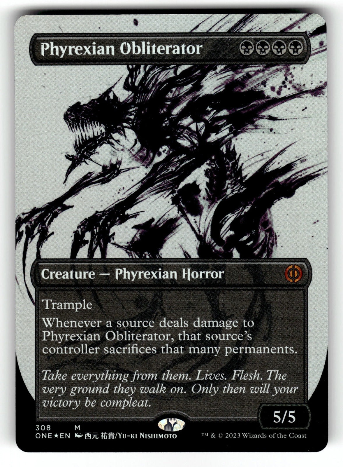 Phyrexian Obliterator (Showcase) – 308 ONE: Phyrexia: All Will Be One M Foil LP