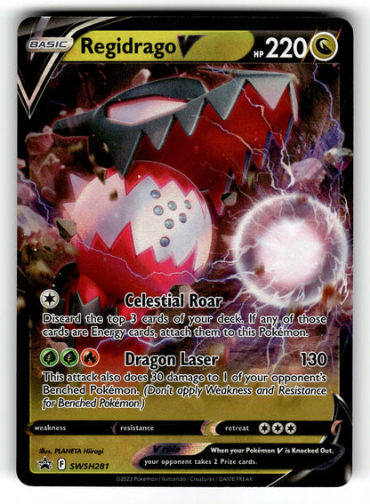 Regidrago V – SWSH281 SWSD: SWSH: Sword & Shield Promo Cards Promo Holo NM